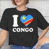 Republic Of Congo Congolese Flag Print T Shirt Unisex Unisex Cotton Tee Shirt Clothing