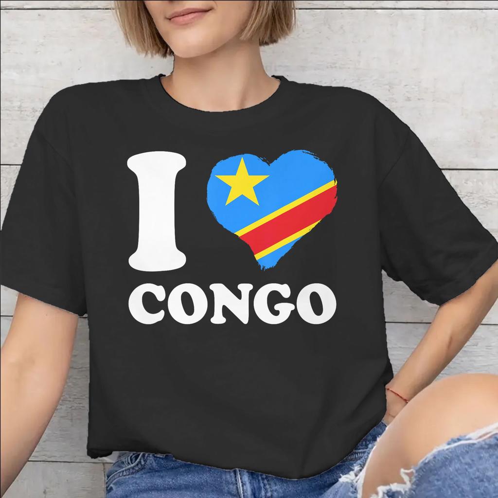 Republic Of Congo Congolese Flag Print T Shirt Unisex Unisex Cotton Tee Shirt Clothing