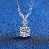 Moissanite Bow Necklace 0.5ct 1ct 2ct Clavicle Chain Women