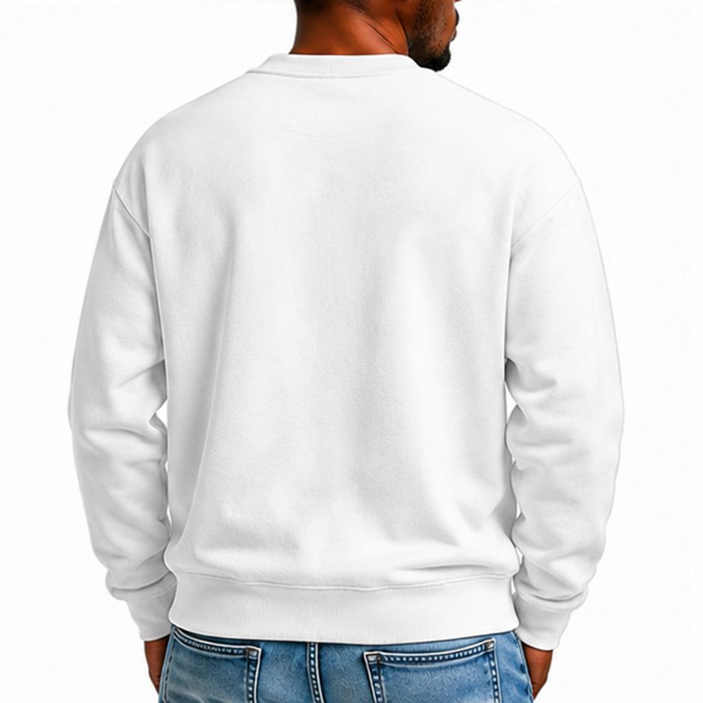 Herrenmode - gefüttertes Langarm-Sweatshirt für den Winter (mit Taschen)