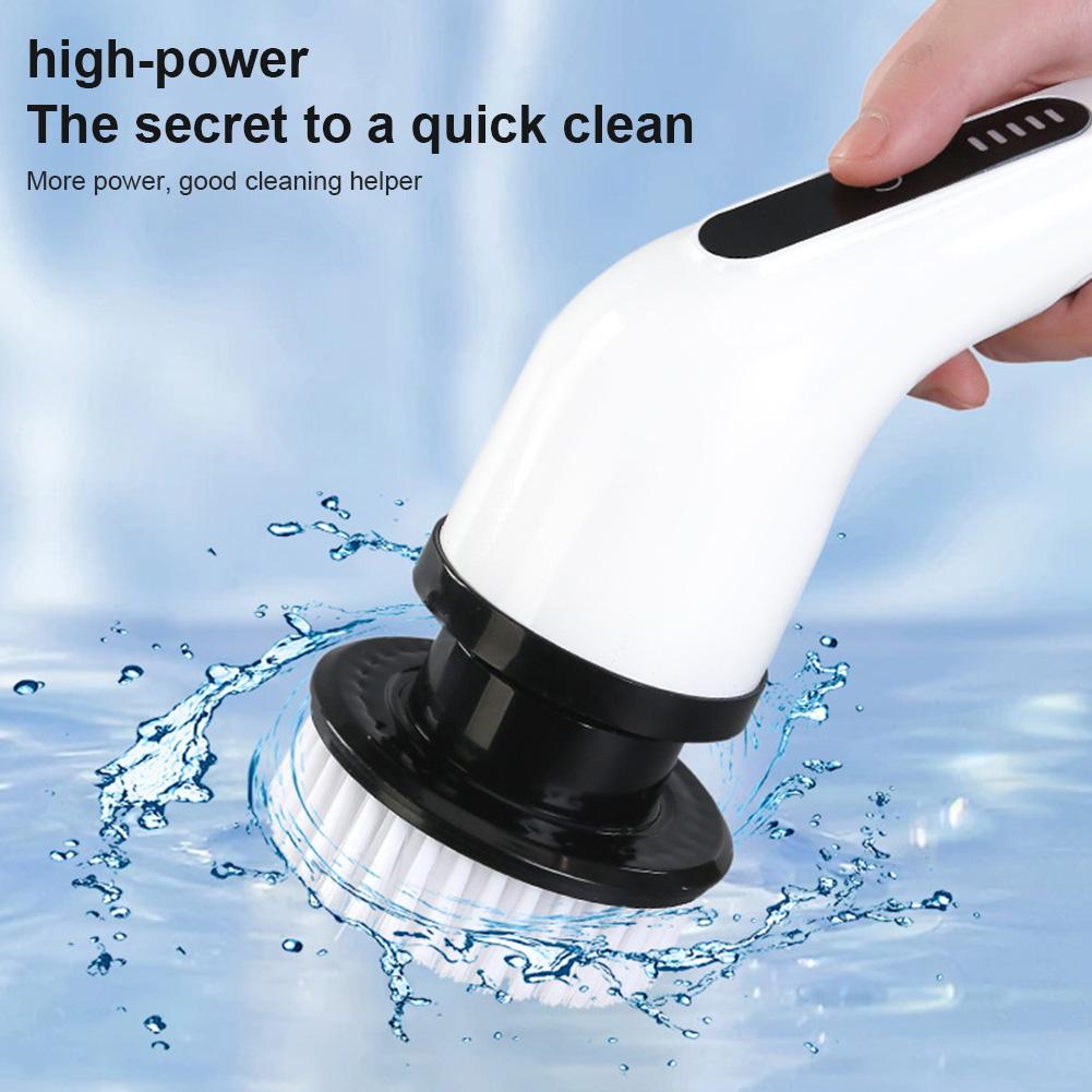 2 Modes Electric Cleaning Brush Waterproof Deep Cleaning Brush Handheld Floor Washing Brush for Tiles Pots Bathroom Car Interior