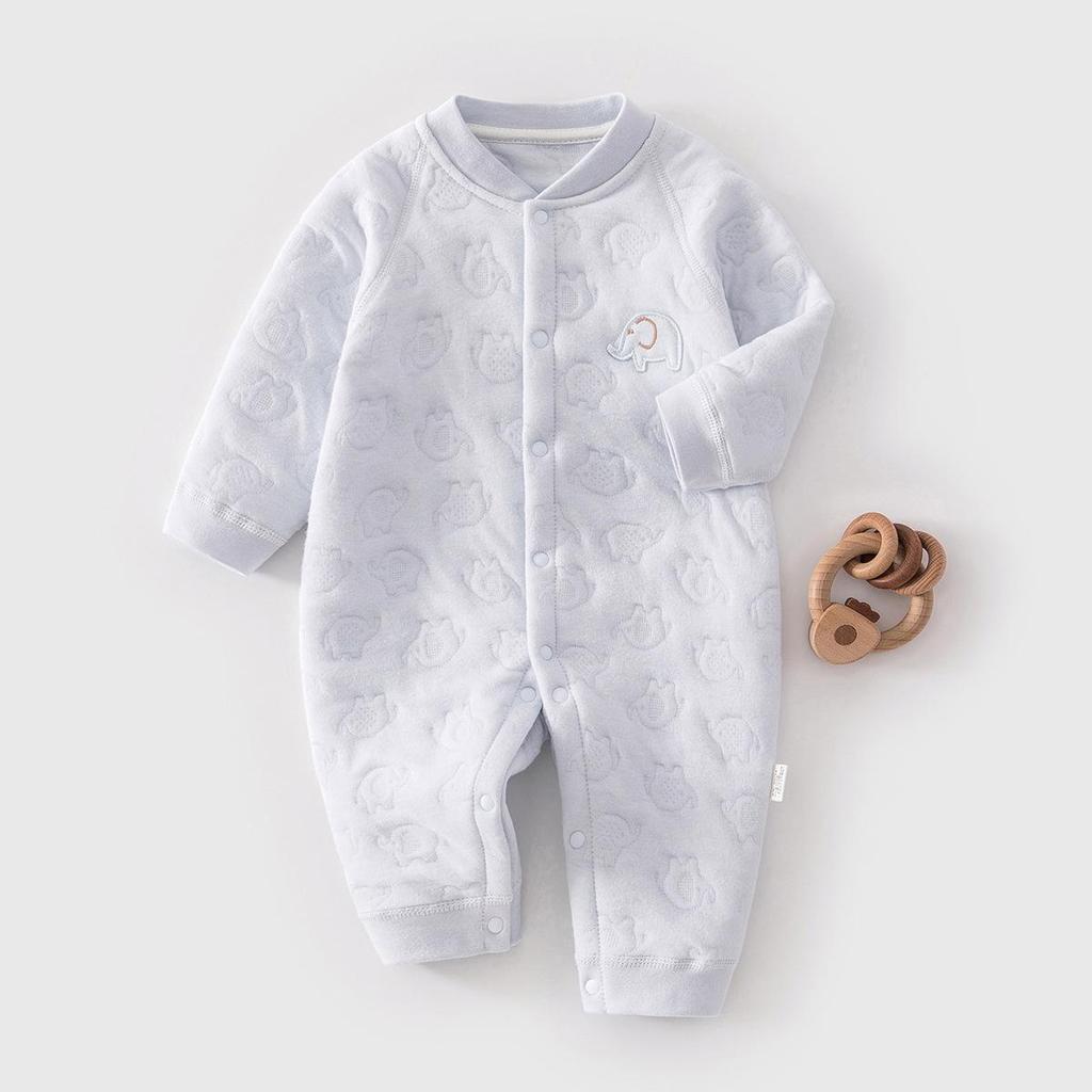 Warm Cotton Padded Baby Jumpsuit for Winter and Spring