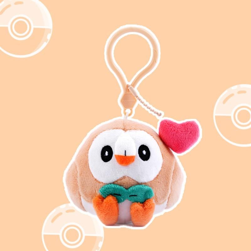 Kawaii Anime Plush Keychain Pikachu Eevee Mew Squirtle Bulbasaur Soft Stuffed Toy Bag Charm Pendant Kids Birthday Gift