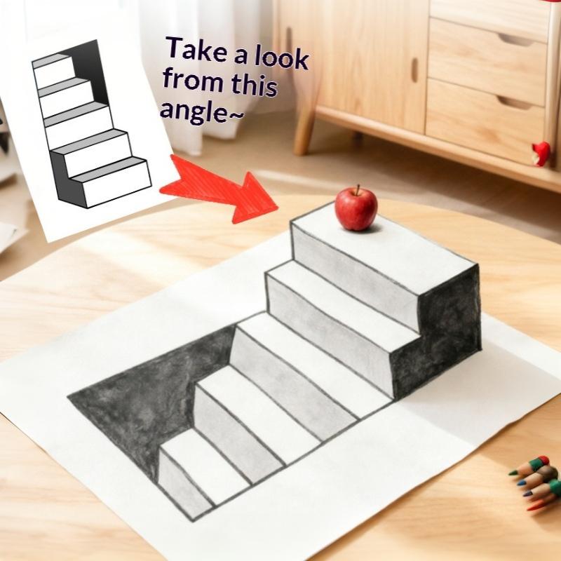 1/4Pcs Funny Magic 3D Stereo Sketch Book Reusable Kids Doodle Sketchbook for Parent-Child Drawing Games