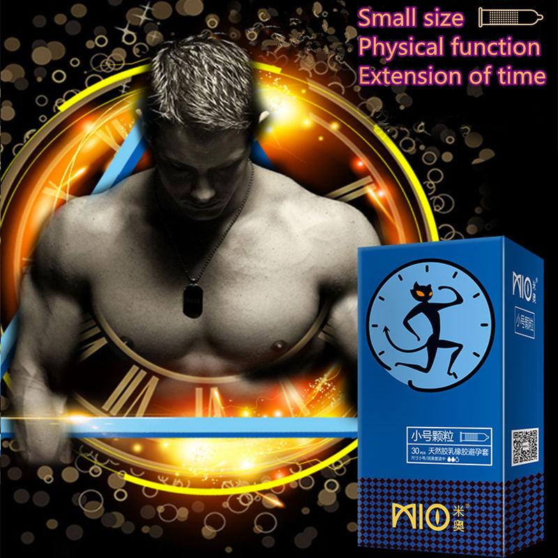 MIO 30pcs Small Size Tighter Thicker Condom Delay Ejaculation Big Particle Stimulation Condoms