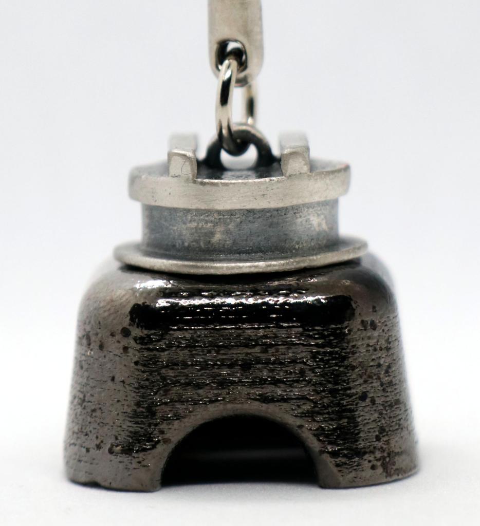 [Set] Netsuke Kettle & Cooking Stove Set, Made in Japan (Antique Silver)