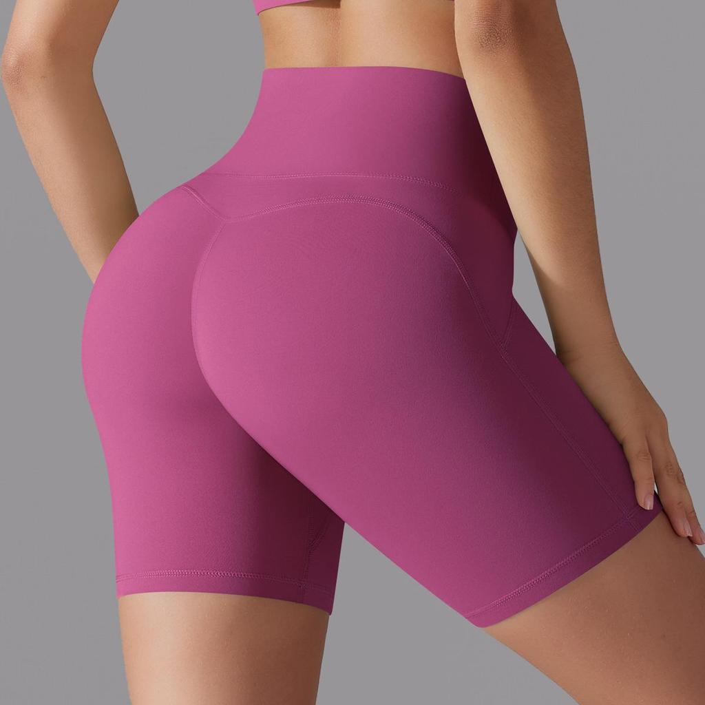 New Nude Tight Fitting Sports Shorts, No Need To Wear Underwear, High Waist And Hip Lifting Yoga Shorts, Running And Fitness Shorts For Women