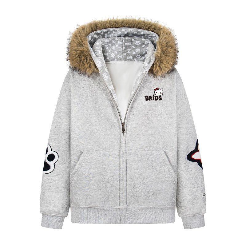 Winter Fleece Hooded Sweatshirt Zip Up Casual Jacket Teen Girls