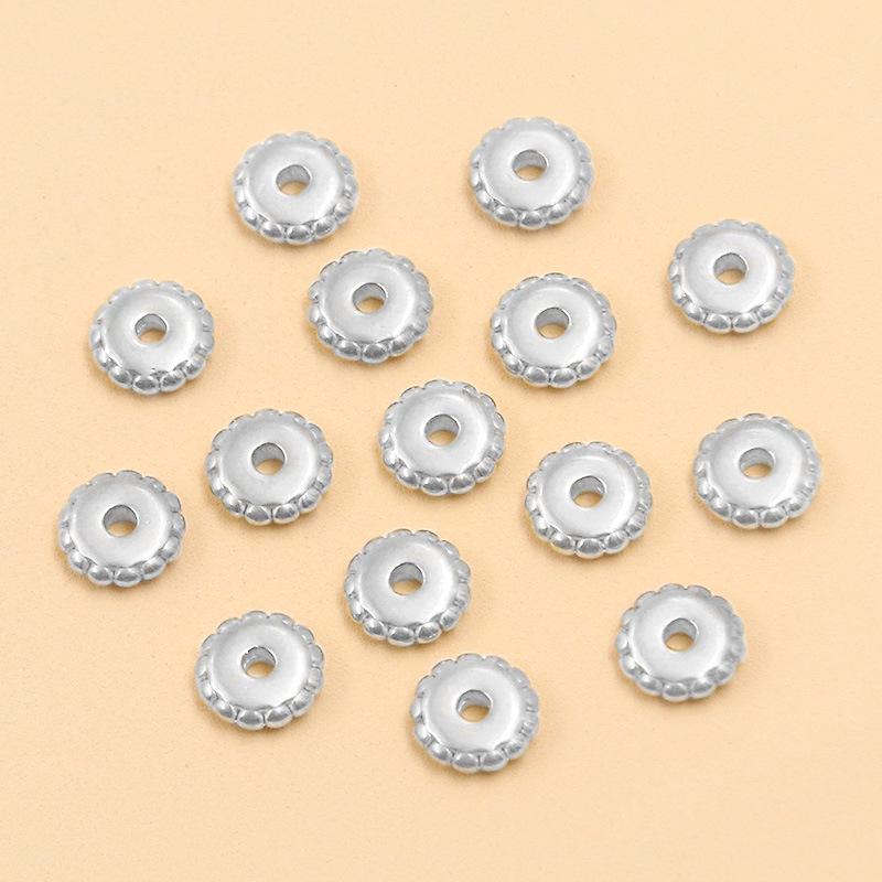 567mm DIY Stainless Steel Hollow Round Spacer Beads - 2 Colors for Jewelry Making