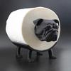 English Bulldog Toilet Paper Holder 3D Printed Free Standing Dog Roll Paper Holder Kitchen Bathroom Paper Towel Dispenser Storage Rack
