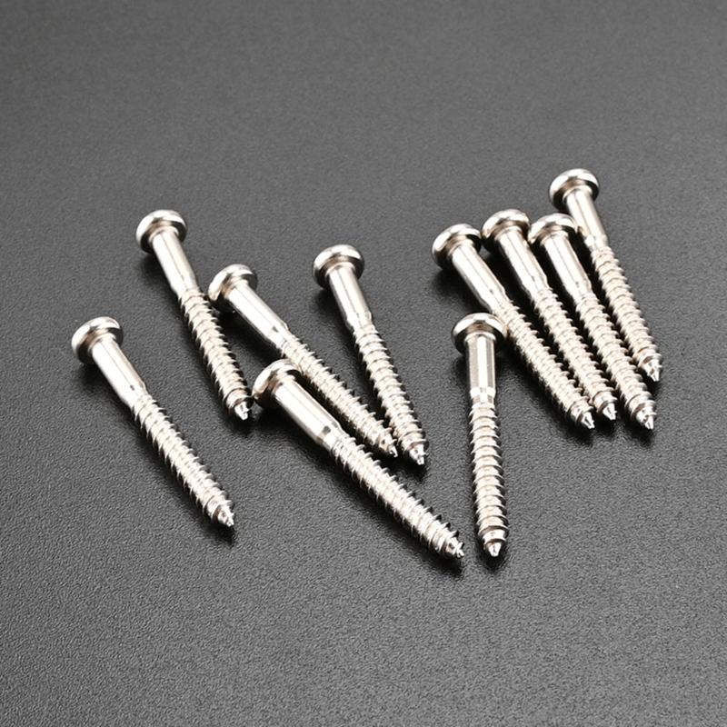 Pack of 10 Guitar Screw Kit for Electric Guitar Bridge Screw Neck Plate Mounting