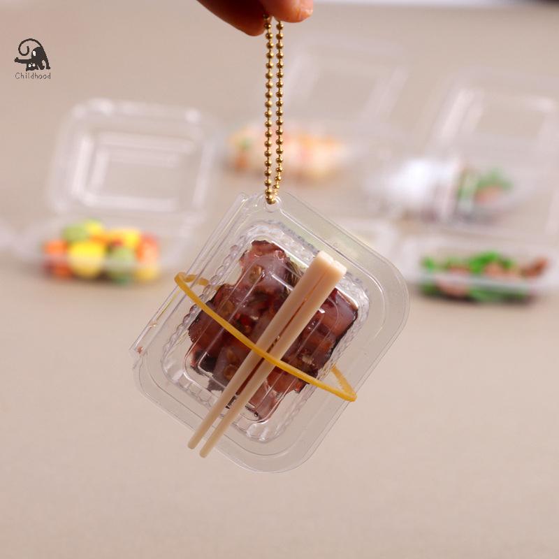 Miniature Simulation Takeaway Toy Dollhouse Fast Food Box Mini House Adornments Lunch Box Doll House Accessories Model