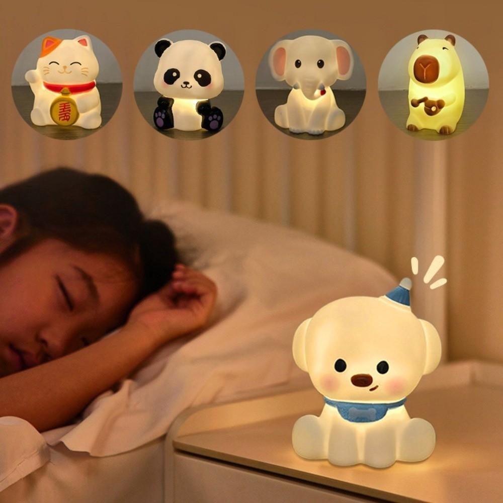 Home Desktop Ornaments Bedroom Bedside Sleeping Lamp Capybara Warm Light Pinch Lamps