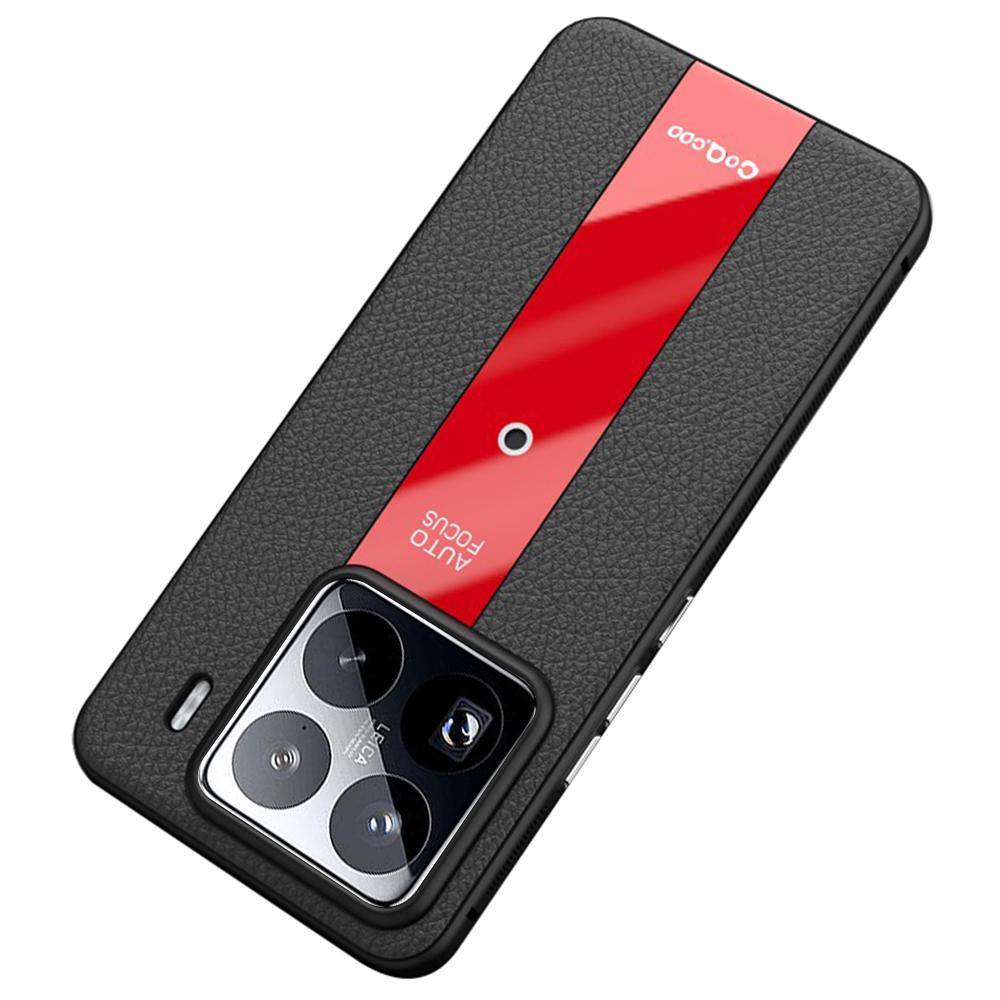 

Q.COO For Xiaomi 15 Pro Case Shockproof PU+TPU+Acrylic Phone Cover Red