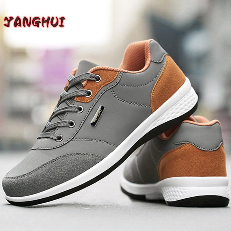 Новые повседневные кроссовки на шнуровке с контрастной круглой головкой для мужчин — фото 7