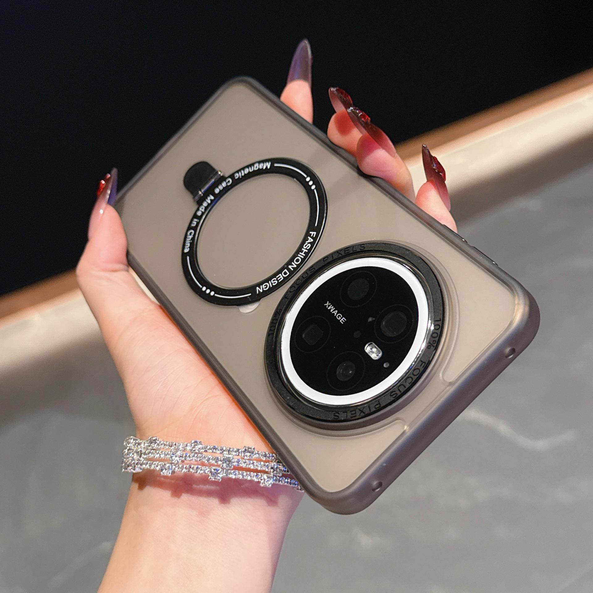 

Compatible with Mate70 Pro, Premium Matte Transparent Airbag Drop-Proof Phone Case with Integrated Stand. Huawei Mate 60 Pro+