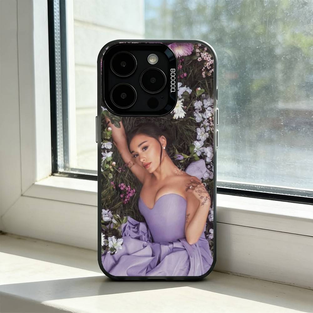 Ariana G-Grande Singer Phone Case For iPhone 17,16,15,14,13,12,11 Plus,Pro Max,XS,Colorful Silver Phone Case Funda Cover