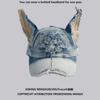 New Y2K Hot Girl Graffiti Jeans Rabbit Ears Cowboy Baseball Hat Wash Graffiti Hip Hop Cap Women Men Party Team Baseball Cap
