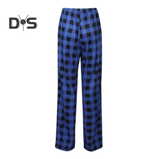 Women Pants High Elastic Waist Drawstring Wide Leg Loose Contrast Color Plaid Print Casual Soft Breathable Pockets Full Length Lady Long Trousers
