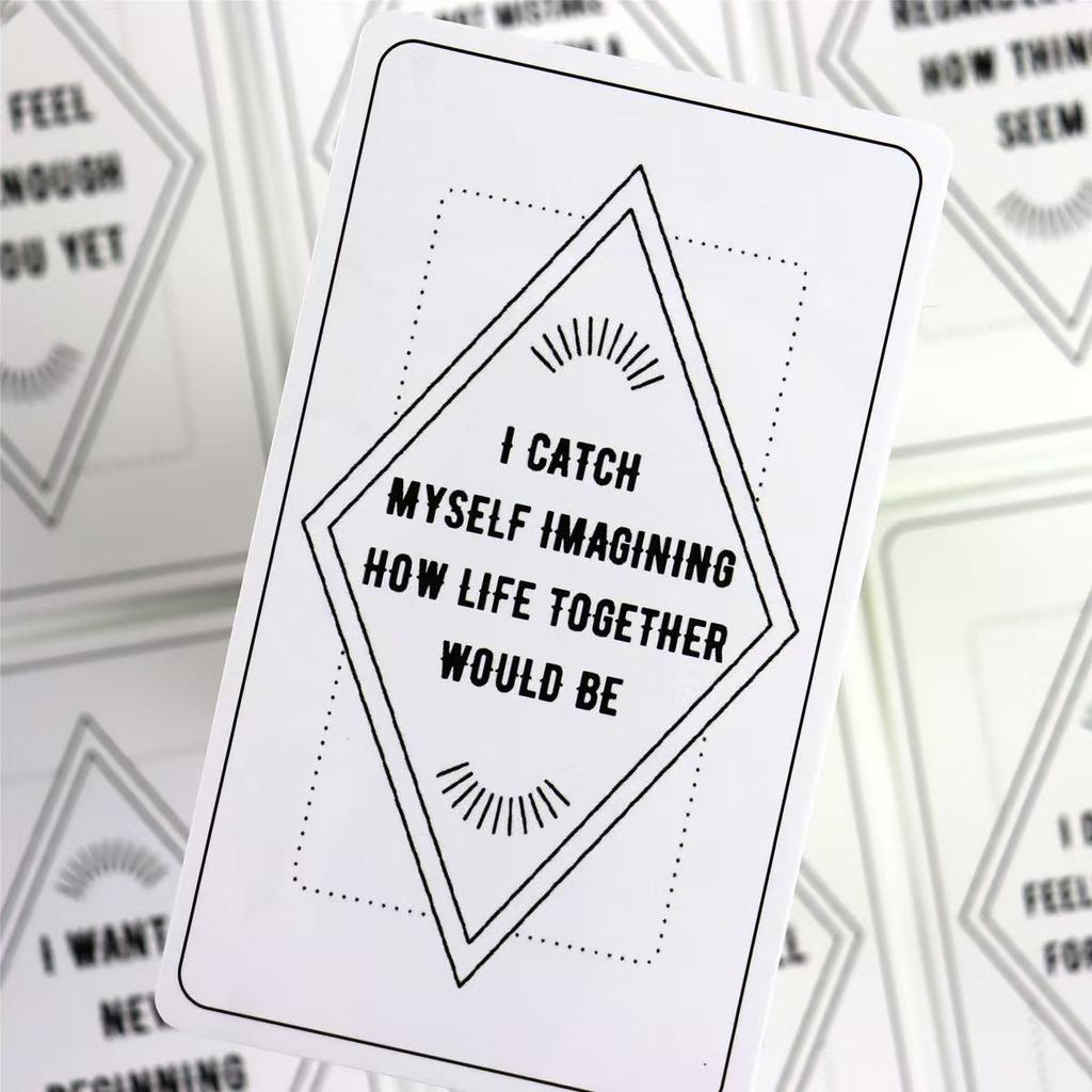 10.3*6cm Twin Flame Messages Oracle Cards Soulmate Deck for Psychic Love & Relationship Readings 54 Pcs Cards