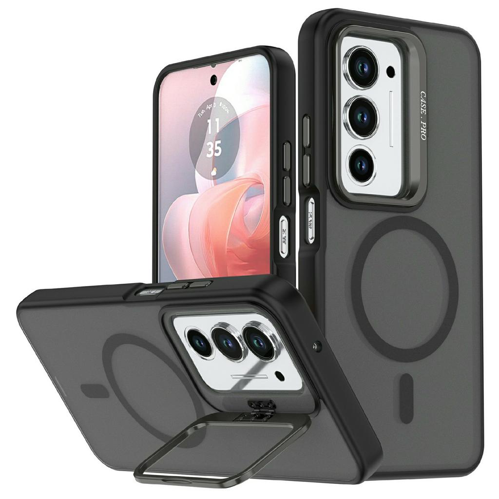 For Xiaomi Redmi 15 5G (Global) (169mm) Magnetic Case Foldable Kickstand Matte PC + TPU Phone Cover