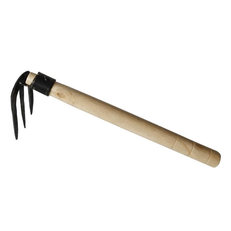 Forged Steel Three-Tine/Four-Tine Garden Rake for Loosening and Turning Soil