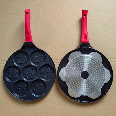 Seven-Hole Non-Stick Frying Pan for Induction & Gas Stoves - Ideal Pancake & Breakfast Pan
