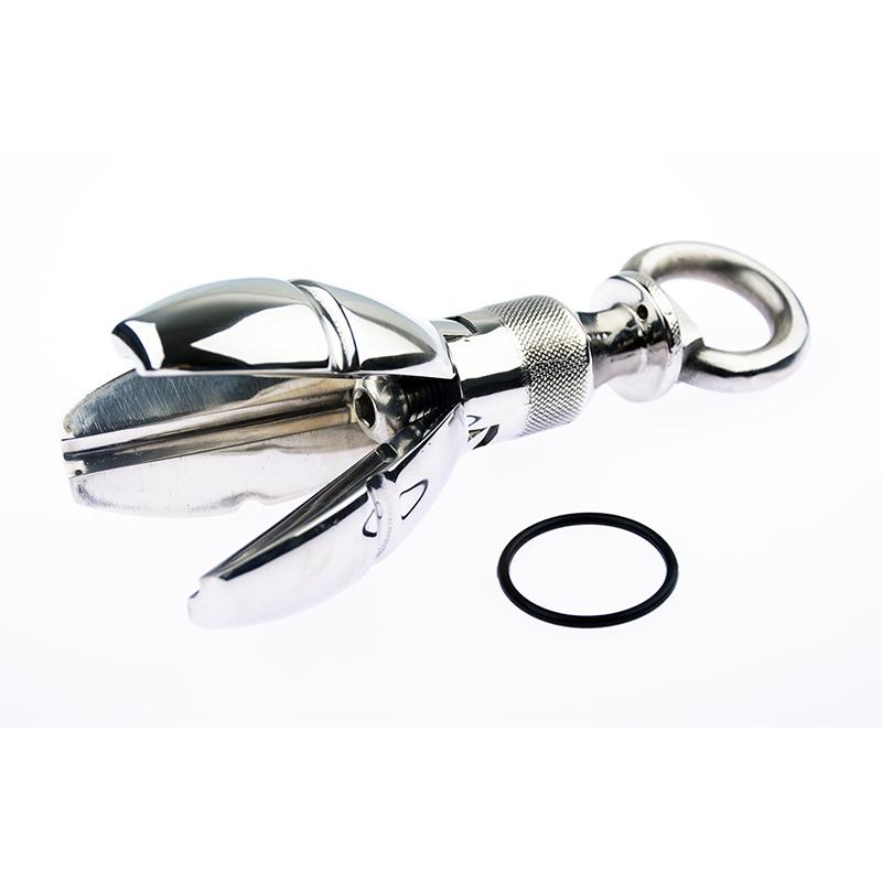 Upgradovaný těžký anální dilatační kolík Otevřít a zavřít zámek vaginálního expandéru Nastavitelný kovový anální kolík SM Retro Tools Sex