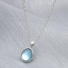 Design A Simple and Elegant Necklace with A Moonstone Pendant, Suitable for All Occasions and Perfect for Collarbone