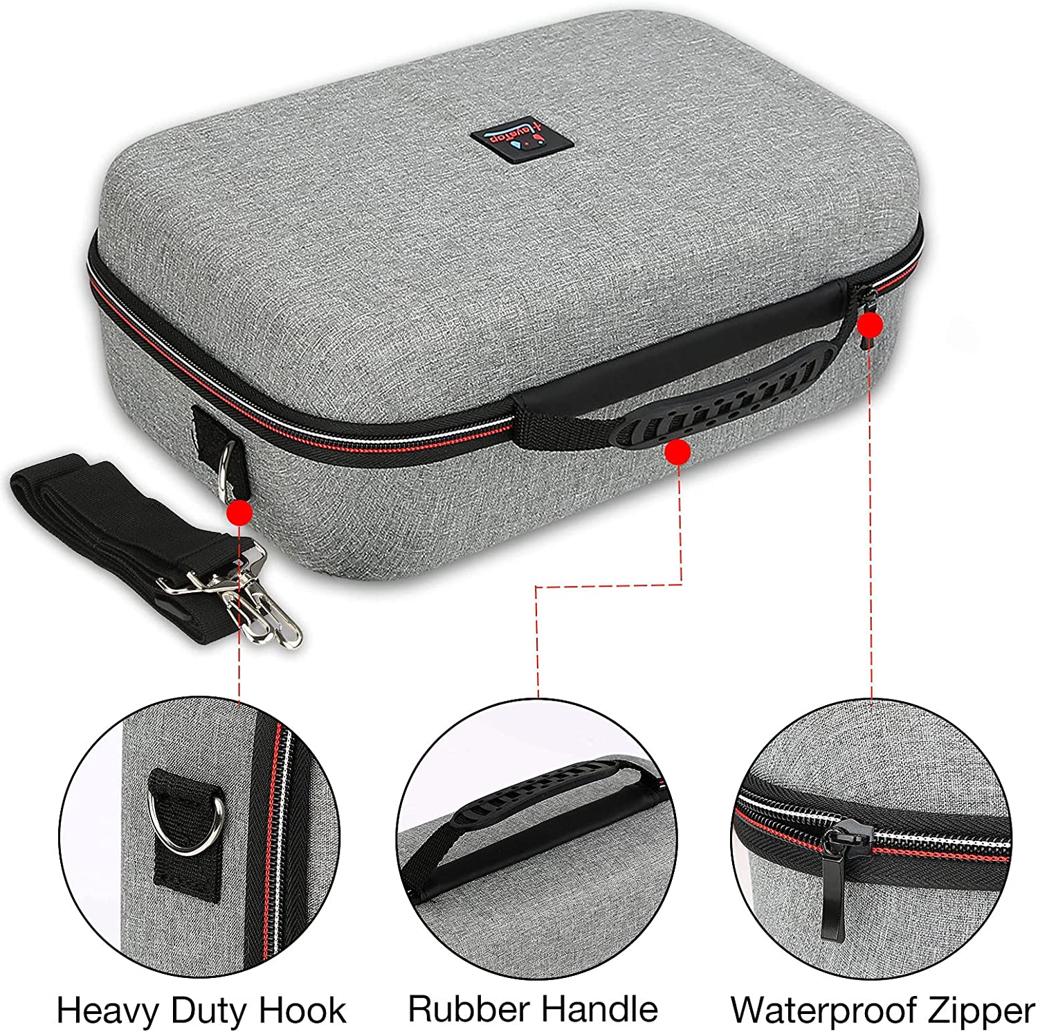 

Чехол для хранения, совместимый с моделью Nintendo Switch/Switch OLED, чехол для Switch с защитной дорожной сумкой серый