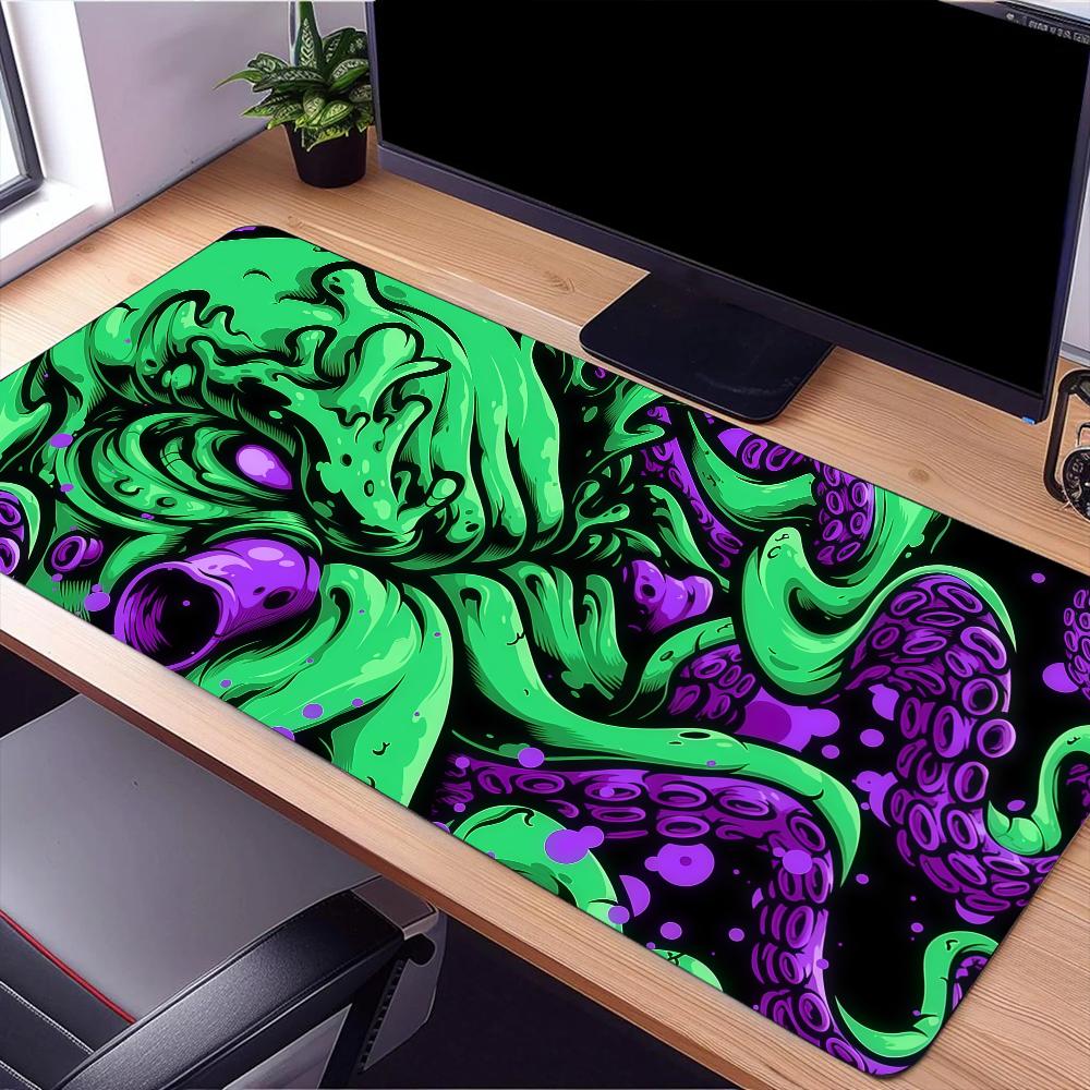 KRAKEN IMPERIUM Oktopus Monster Mauspads Große Schreibtischmatte Tastatur Ergonomisch Büro Gummi PC Rutschfest Ausfransungsfrei Zuhause Benutzerdefiniert