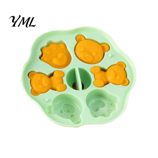 Nonstick Cake Decorating Tools Silicone Bear Mold, Steamer Safe Food Baking Pan for Kids, Bakery Equipment Home Non Stick Reusable Heatproof