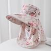 Breathable Face Mask Sun Hat Wide Brim Fisherman's Hat Trendy Tea Picking Work Hat  Summer Outdoor