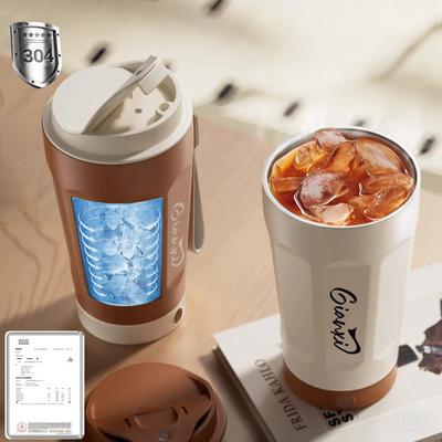 Bottiglia Termica in Acciaio Inossidabile Rosso 350ML Casa e Cucina Bottiglia Termica per Acqua Portatile Tazza Termica Elettrica per Miscelare Caffè