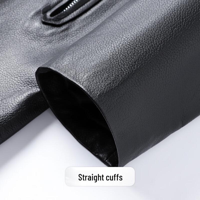 Fu Ting Men's Premium Lychee Grain Lambskin Leather Jacket