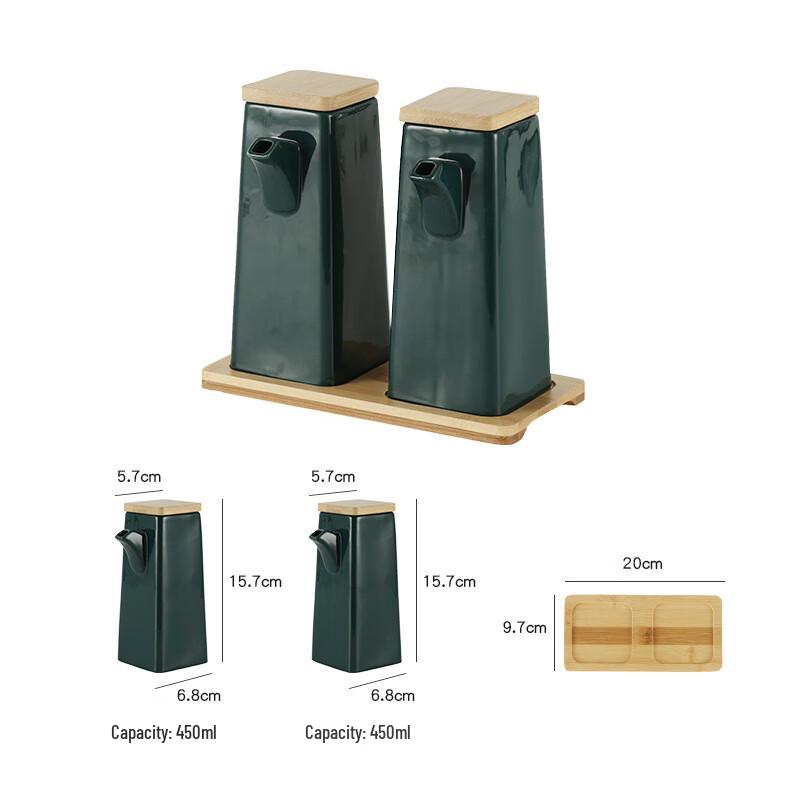 Ceramic Seasoning Box & Oil Pot Set