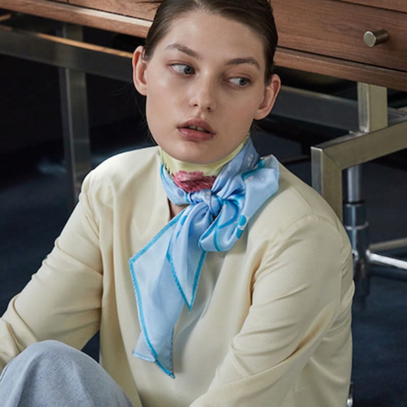 

ANA MAISON Anamaison Lager Long Petit Silk Scarf [PML-1408] Anamaison lager