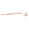 Eyelash Comb Arc Stainless Steel Teeth Eyelash Separator Mascara Applicator Tool with Comb Cover Pink Straight Handle