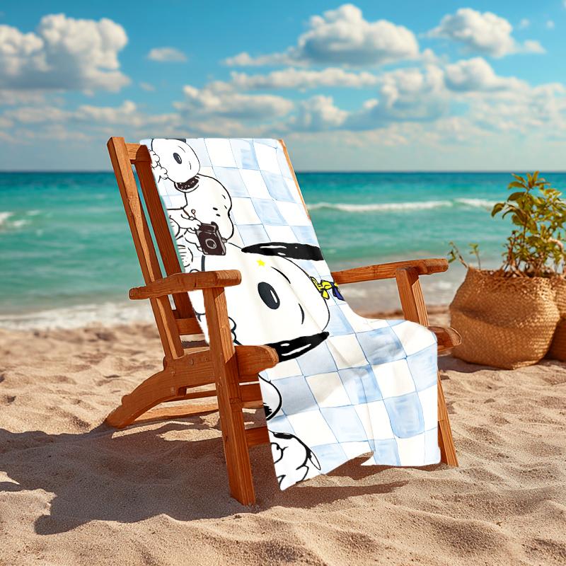 1Pc Snoopy Woodstock Floor Beach Towel Quick Dry Multiuse For Beach Pool Gym Yoga Home Travel Christmas Halloween Xmas Gift S1976