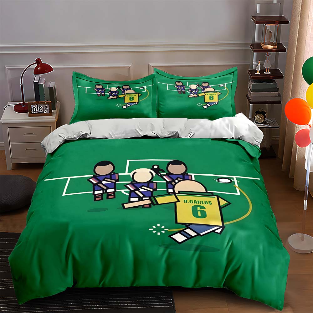 

Football players and field. Bedding sets Duvet cover sets Duvet covers Pillowcases(1 * Duvet Cover 2 * Pillowcases, without duvet insert) 135x200cm