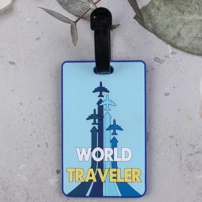 

New Travel Luggage Tag ID Address Holder Suitcase Name Labels Boarding Pass Travel Accessories світло-синій колір