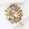 Fashion Creative Alloy Rhinestone Pendant Brooch Temperament Elegant Women'S Clothing Corsage Jewelry Pin
