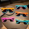 Foldable Sunglasses for Kids Boys Girls Outdoor Travel Goggle Shades Eyewear Vintage Square Frame UV400 Sun Glasses for Children