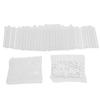 100pcs Clear Bead Storage Tubes PVC Test Tube with Lids for Sewing Needles Pins Small Buttons