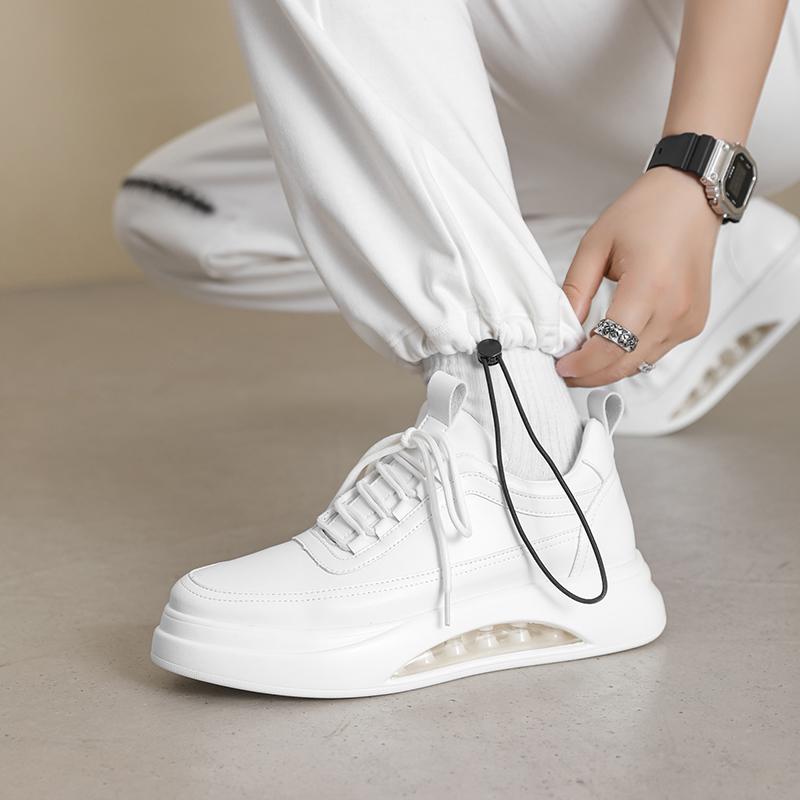 Fashion Men's Shoes White 2025 Autumn New Trend Versatile Casual Sports Shoes Men's Thick Sole Light Non-slip Breathable Shoes for Men