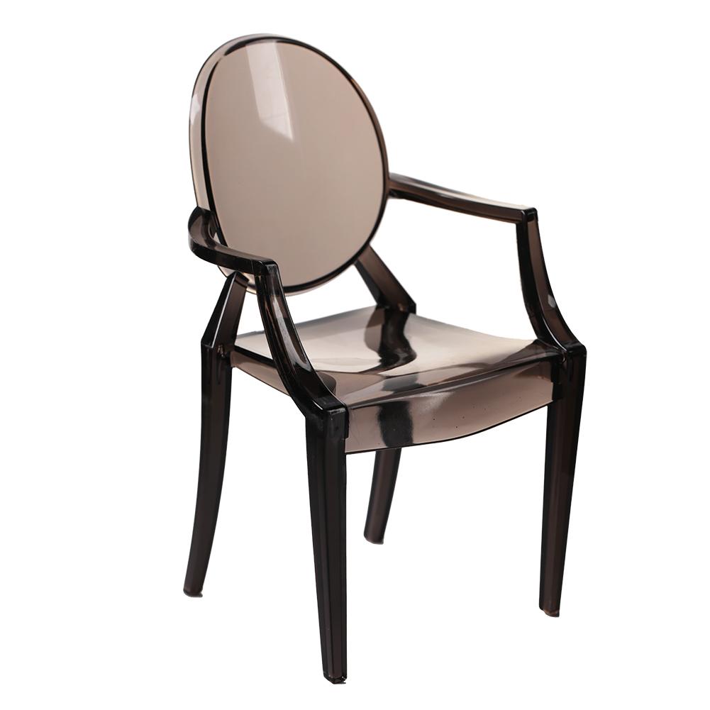 Miniature Armchair Plastic Chair Model Furniture for 1/6 Doll House Accessories (Grey)