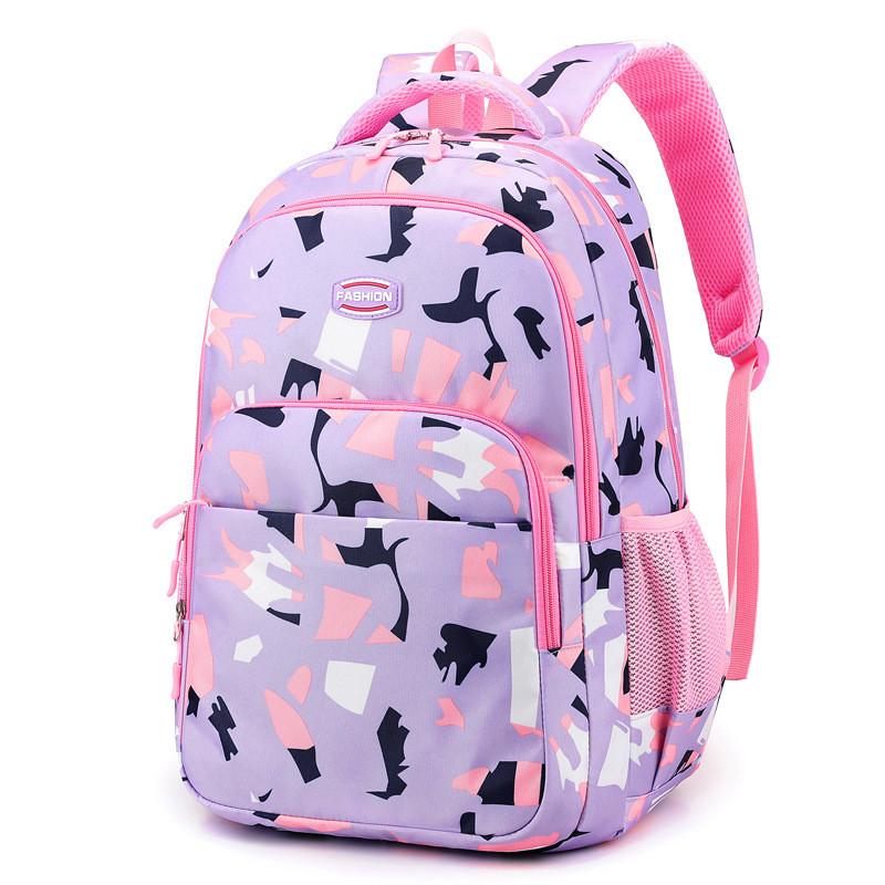

Cartoon Printed Pattern Large Capacity Zipper Lightweight Childrens Backpack фиолетовый