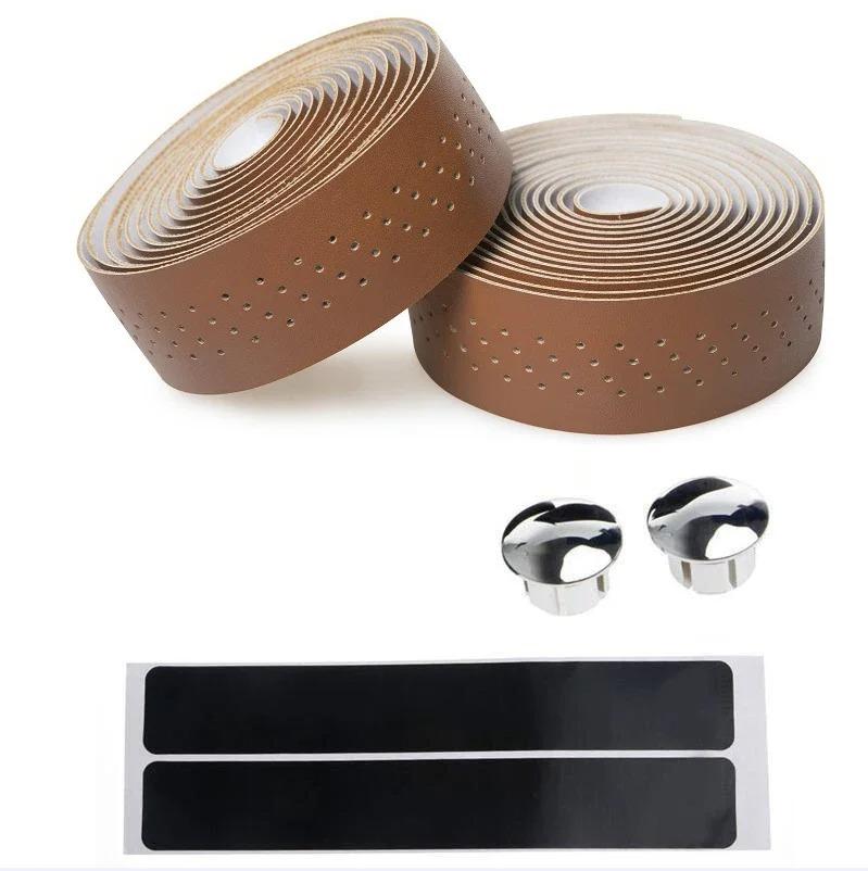 Cykelstyre Flerfärgade Kamouflageremmar Cykel Perforerade Läderstyre Remmar Döda Flugan Landsvägscykel PU Styretejp