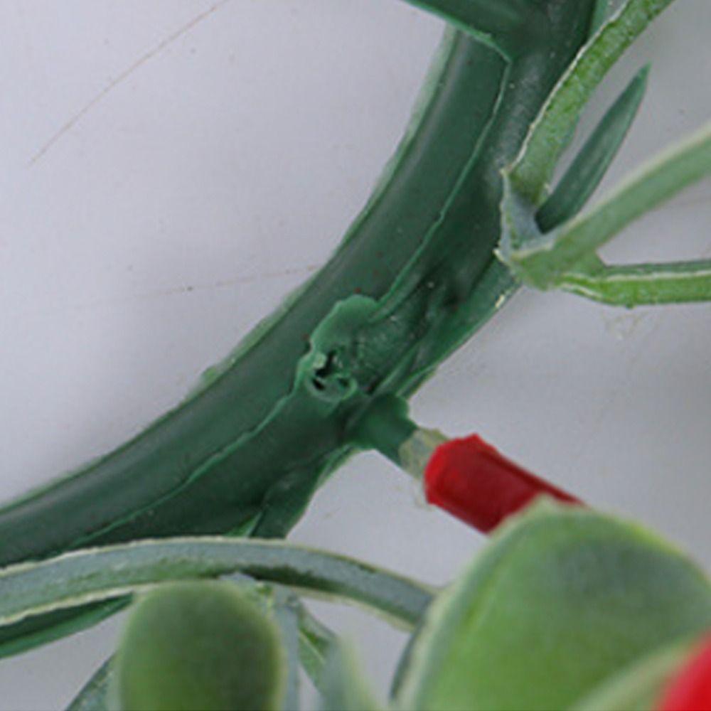 Red Fruit Candlestick Wreath Artificial Flower Eucalyptus Leaves Wreath  Christmas