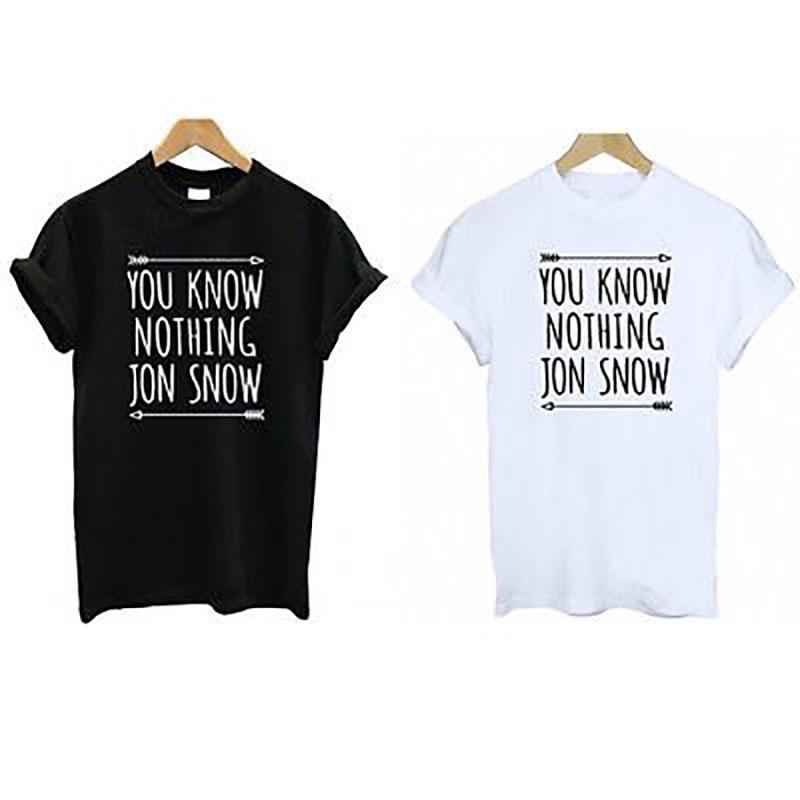 Premium Quality Women T-shirts Game Of Thrones Short Sleeve Letter Design